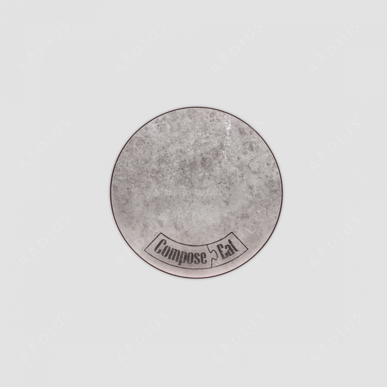 Подставка под кружку «Бирдекель», круглая, 85x85 мм, мрамор серый, серия Basic, ComposeEat, Россия
