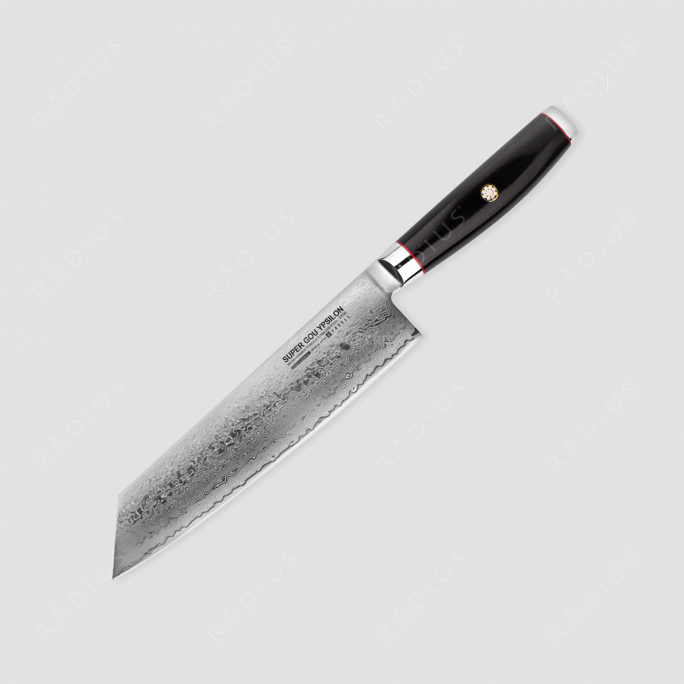 Профессиональный поварской кухонный нож, «Kiritsuke» 20 см, дамасская сталь, серия Ypsilon, YAXELL, Япония