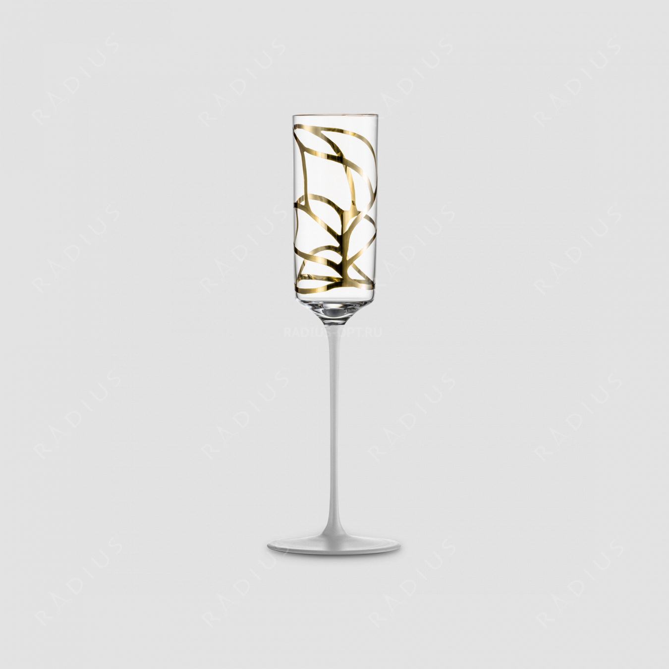 Бокал для шампанского, объем 210 мл, материал - бессвинцовый хрусталь, платина, серия Champagner Exklusiv, EISCH, Германия