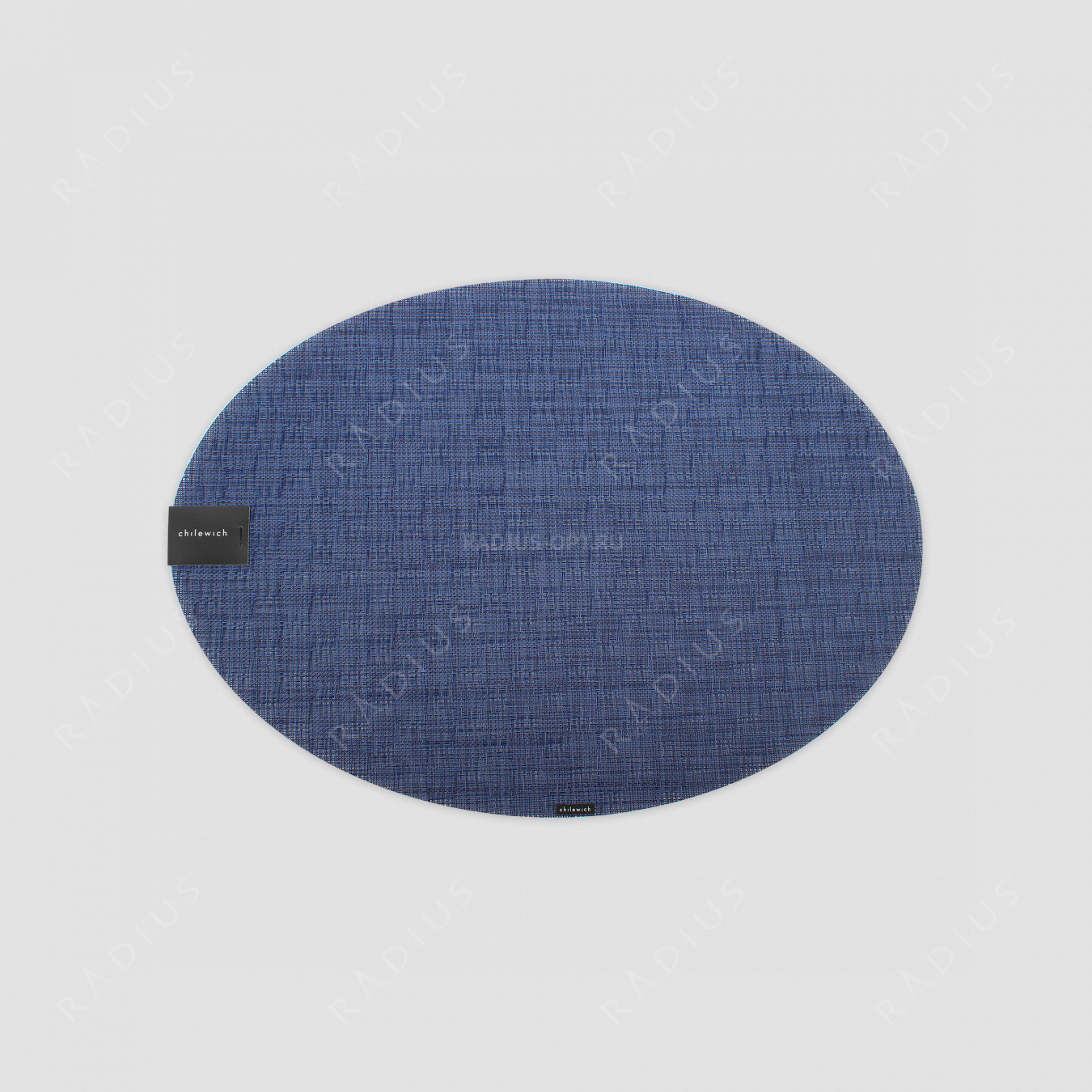 Салфетка подстановочная овальная, винил, размер 36х49 см, Blue Jean, серия Bay Weave, CHILEWICH, США