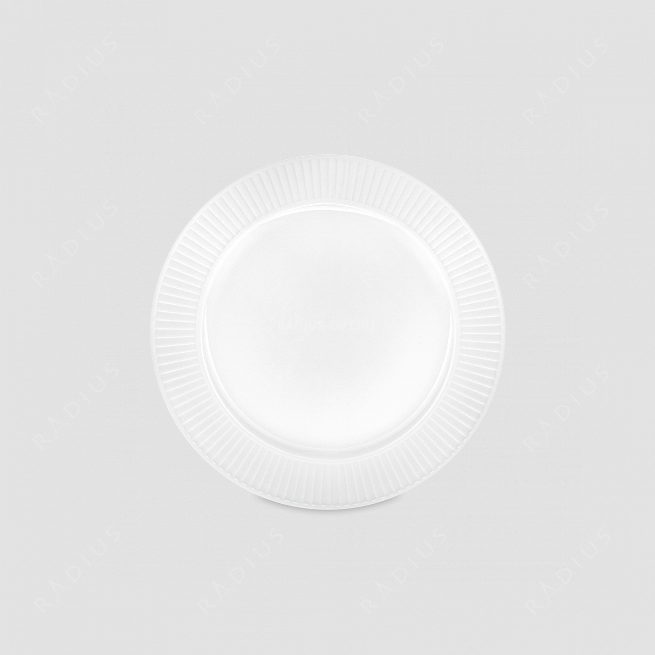 Тарелка закусочная, диаметр: 22 см, материал: фарфор, цвет: белый, серия Plisse, PILLIVUYT, Франция