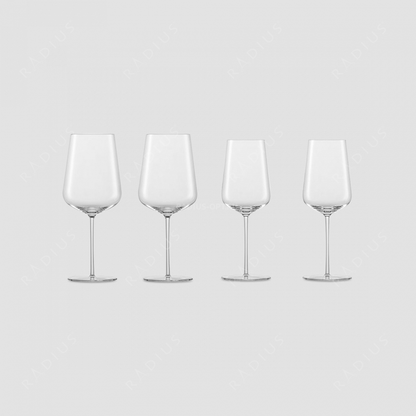 Набор из 2-х бокалов для красного вина, объем 742 мл и 2-х бокалов для белого вина, объем 487 мл, серия Vervino, ZWIESEL GLAS, Германия