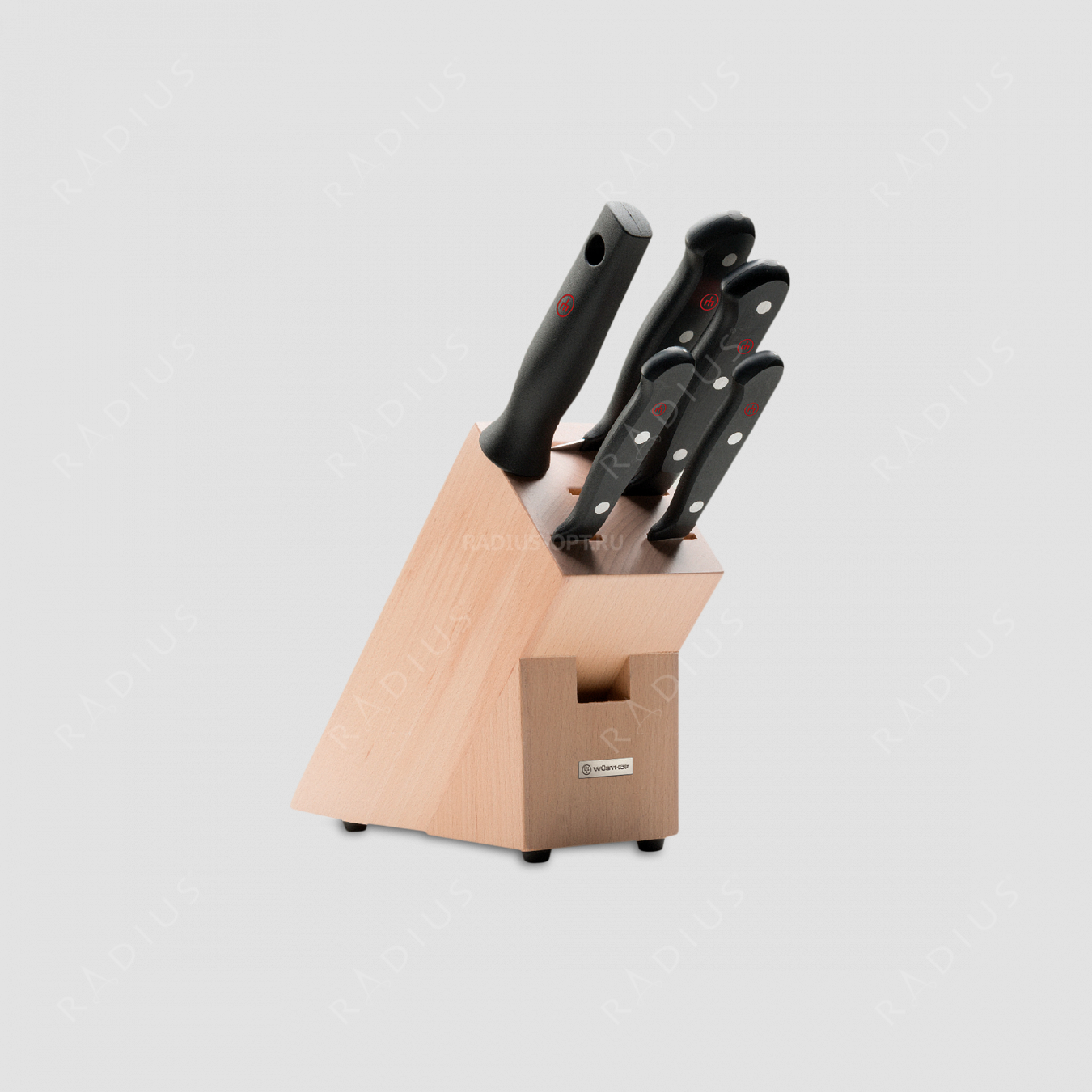 Набор кухонных ножей 5 предметов в подставке, серия Gourmet, WUESTHOF, Золинген, Германия