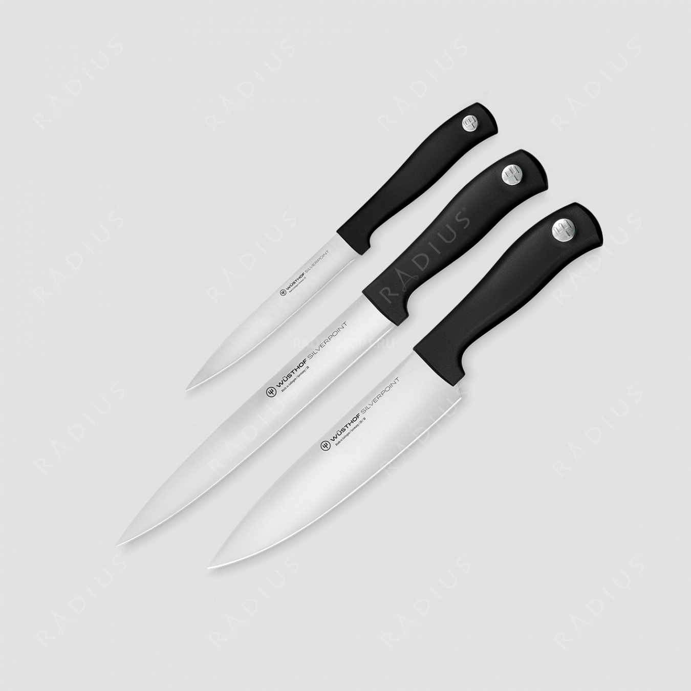 Набор кухонных ножей 3 предмета, серия Silverpoint, WUESTHOF, Золинген, Германия