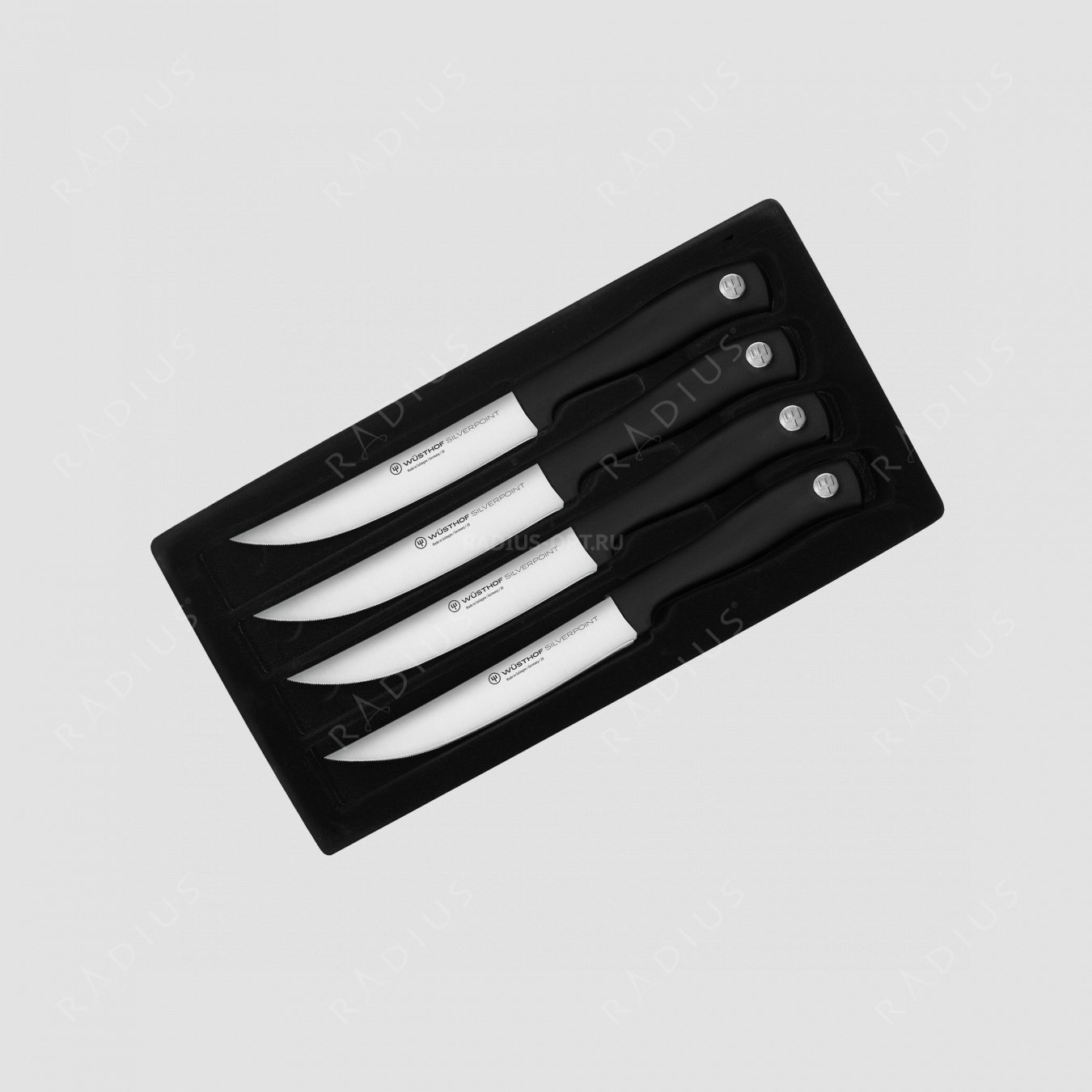Набор кухонных ножей для стейка, 4 шт, серия Silverpoint, WUESTHOF, Золинген, Германия