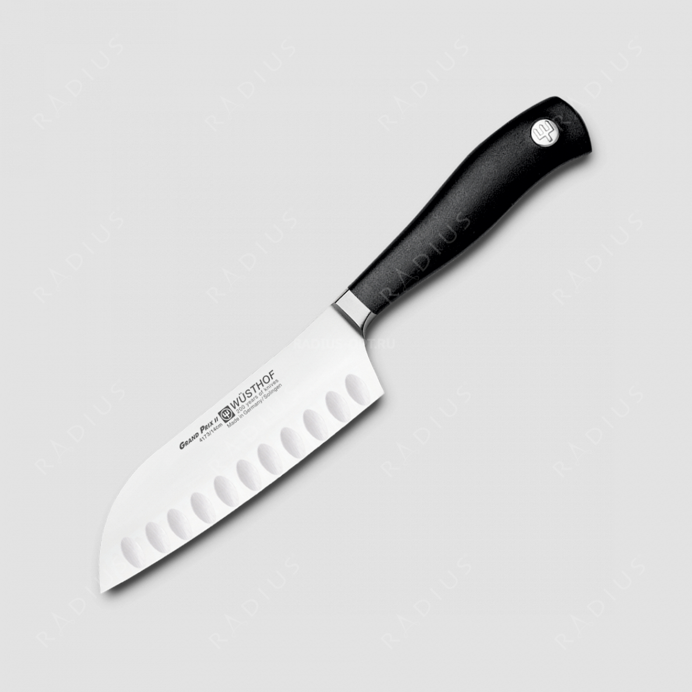 Нож кухонный сантоку с углублениями на кромке 14 см, серия Grand Prix II, WUESTHOF, Золинген, Германия