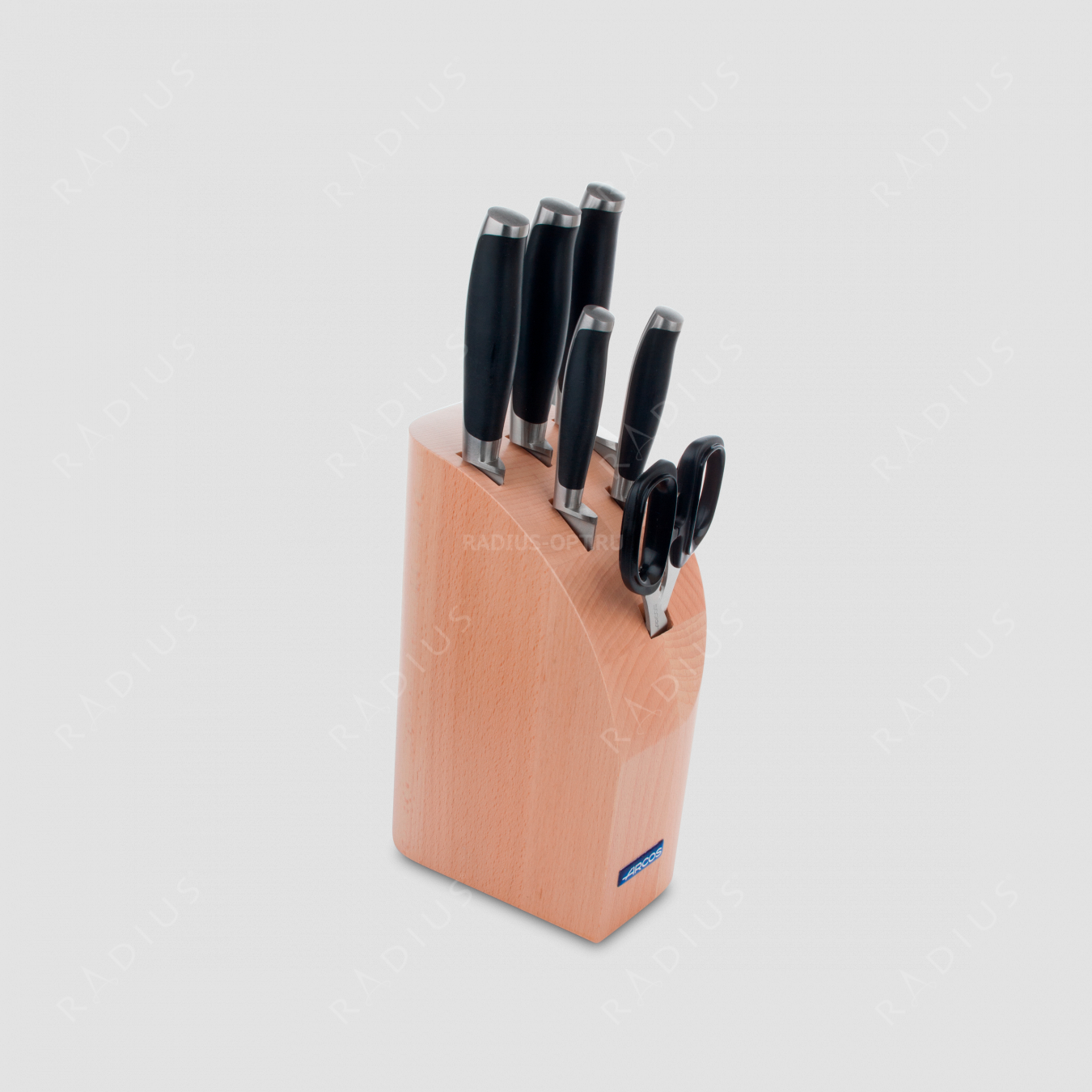 Набор кухонных ножей 5 штук + ножницы в подставке, серия KYOTO, ARCOS, Испания