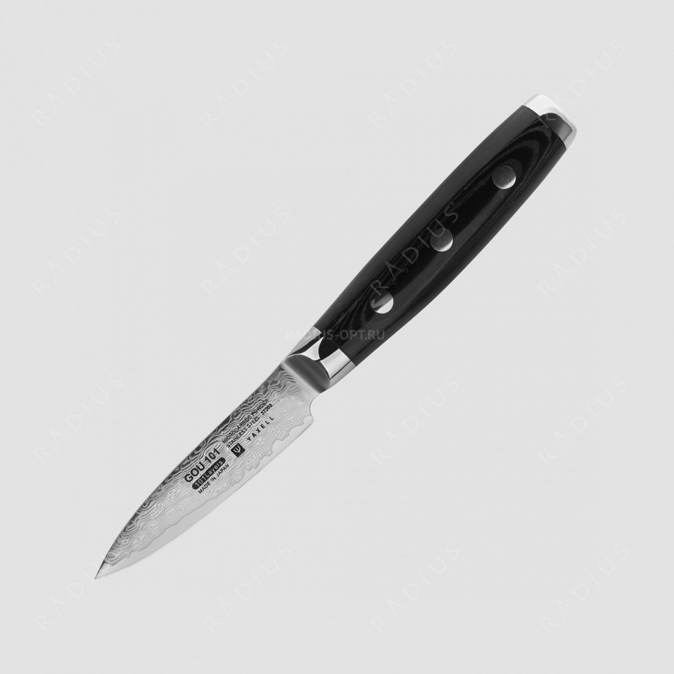 Нож кухонный для чистки овощей 8 см, «Petty», дамасская сталь, серия Gou, YAXELL, Япония
