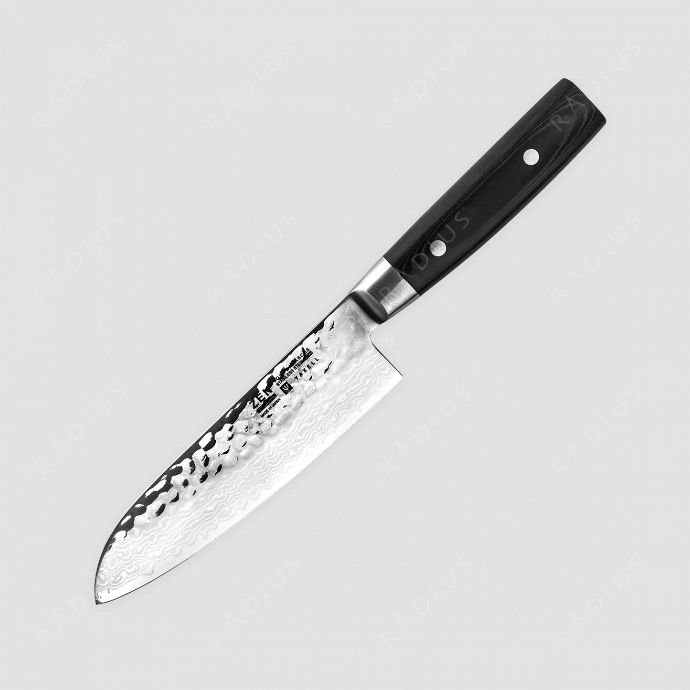 Нож кухонный Сантоку 16,5 см, «Santoku», дамасская сталь, серия Zen, YAXELL, Япония