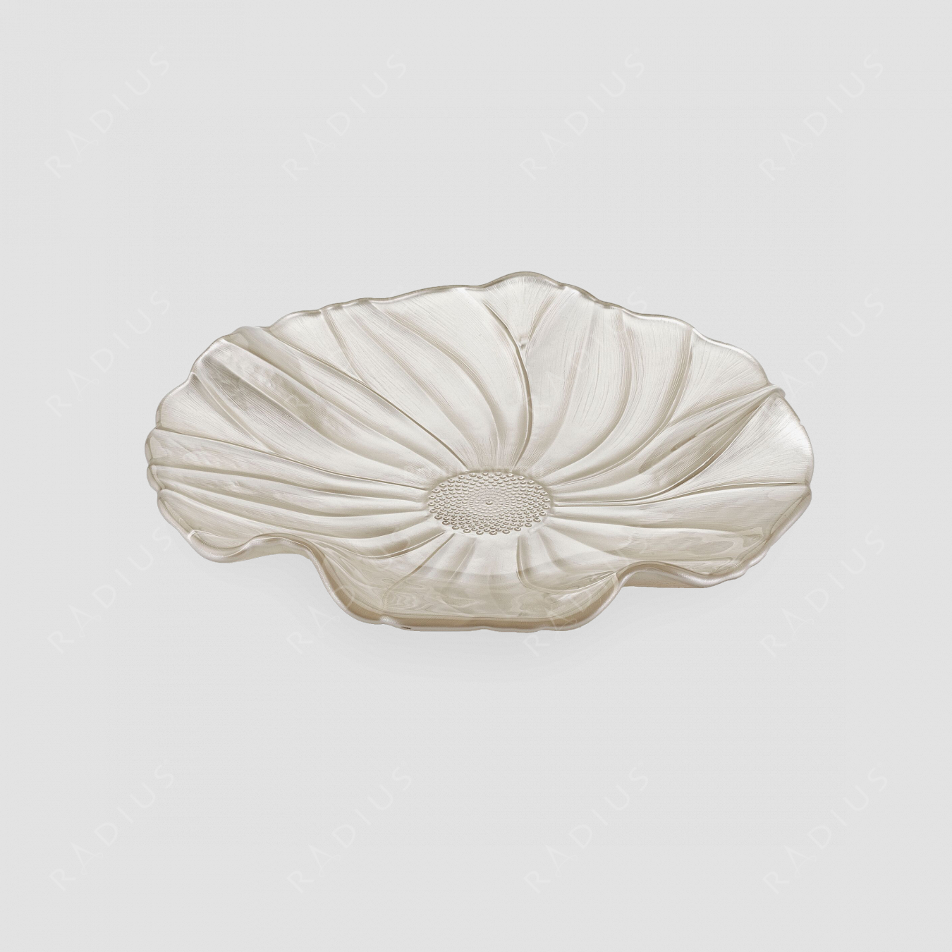Блюдо круглое , диаметр: 28 см, высота: 4,5 см, материал: стекло, цвет: слоновой кости, серия Magnolia, IVV (Italy), Италия