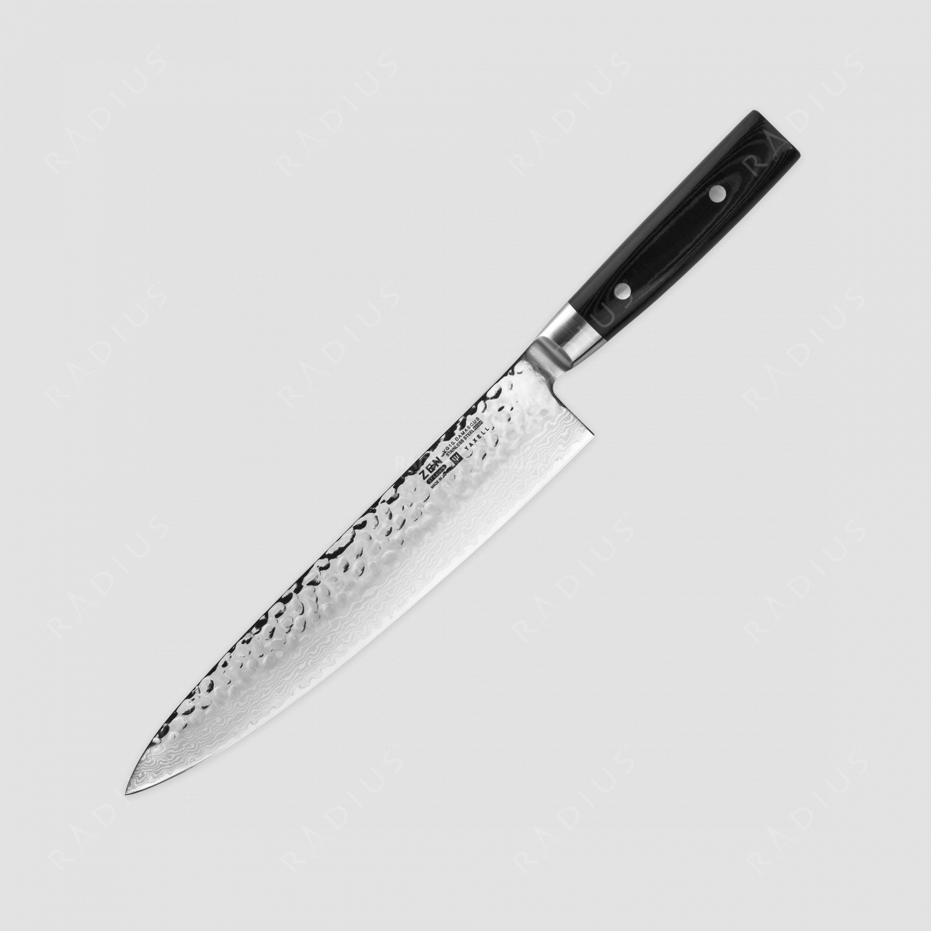 Профессиональный поварской кухонный нож 25,5 см, «Gyuto», дамасская сталь, серия Zen, YAXELL, Япония