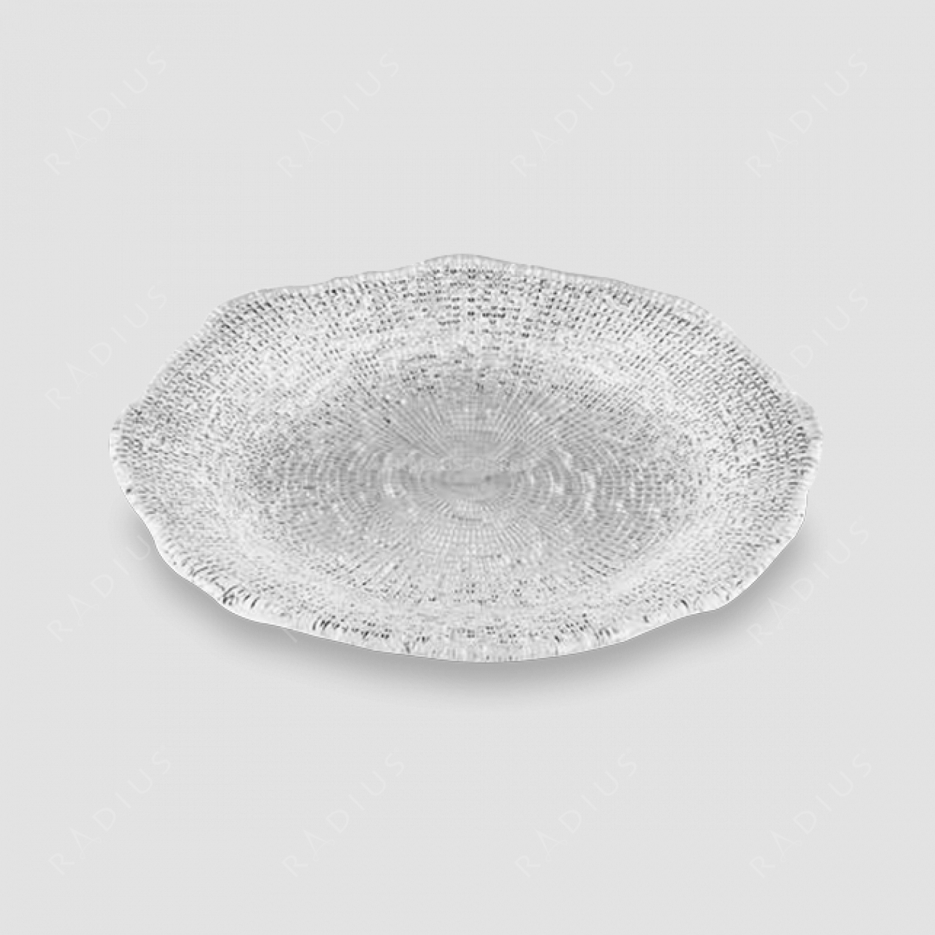 Тарелка обеденная 28 см, прозрачная, серия Diamante, IVV, Италия