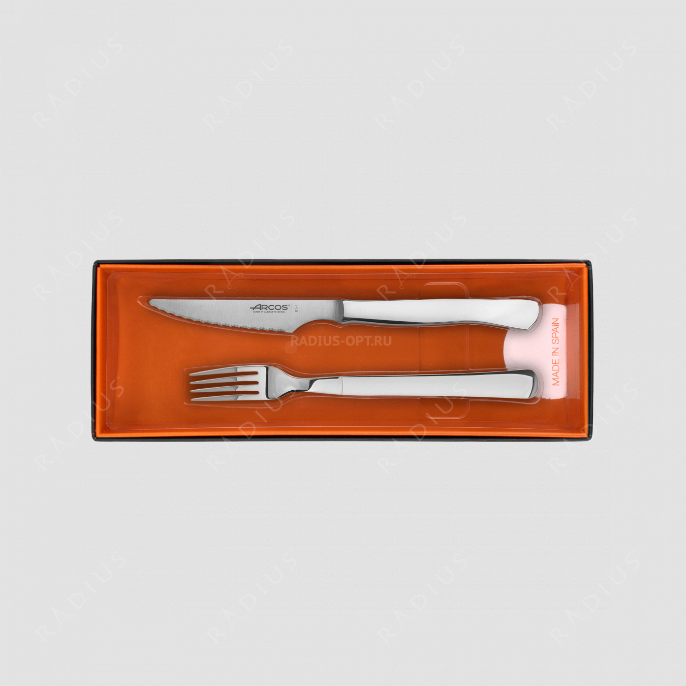 Набор столовых приборов для стейка на 6 персон, рукоять нержавеющая сталь, серия Steak Knives, ARCOS, Испания