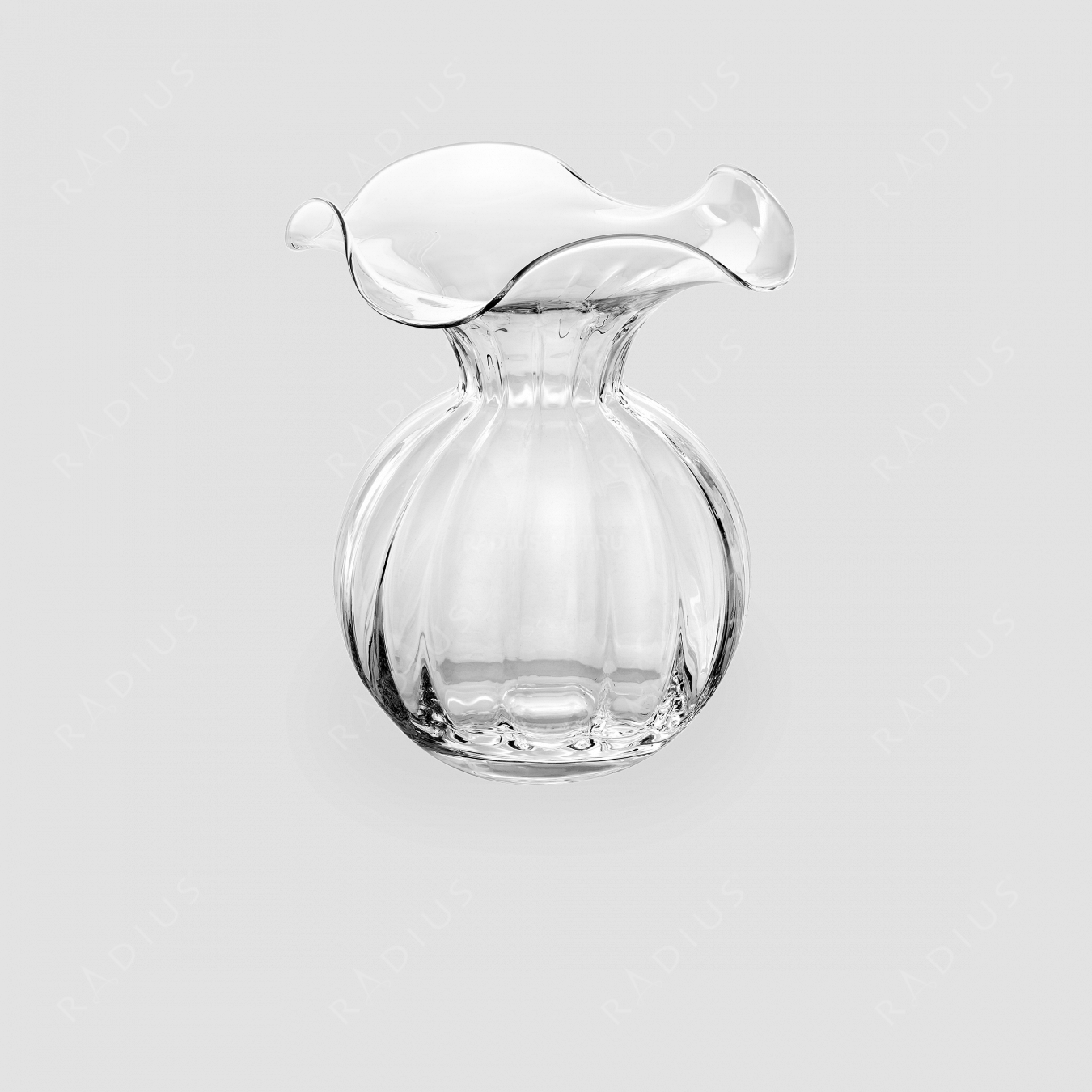 Стеклянная ваза для цветов, диаметр: 23 см, высота: 24 см, материал: стекло, цвет: прозрачный, серия Primula, IVV (Italy), Италия