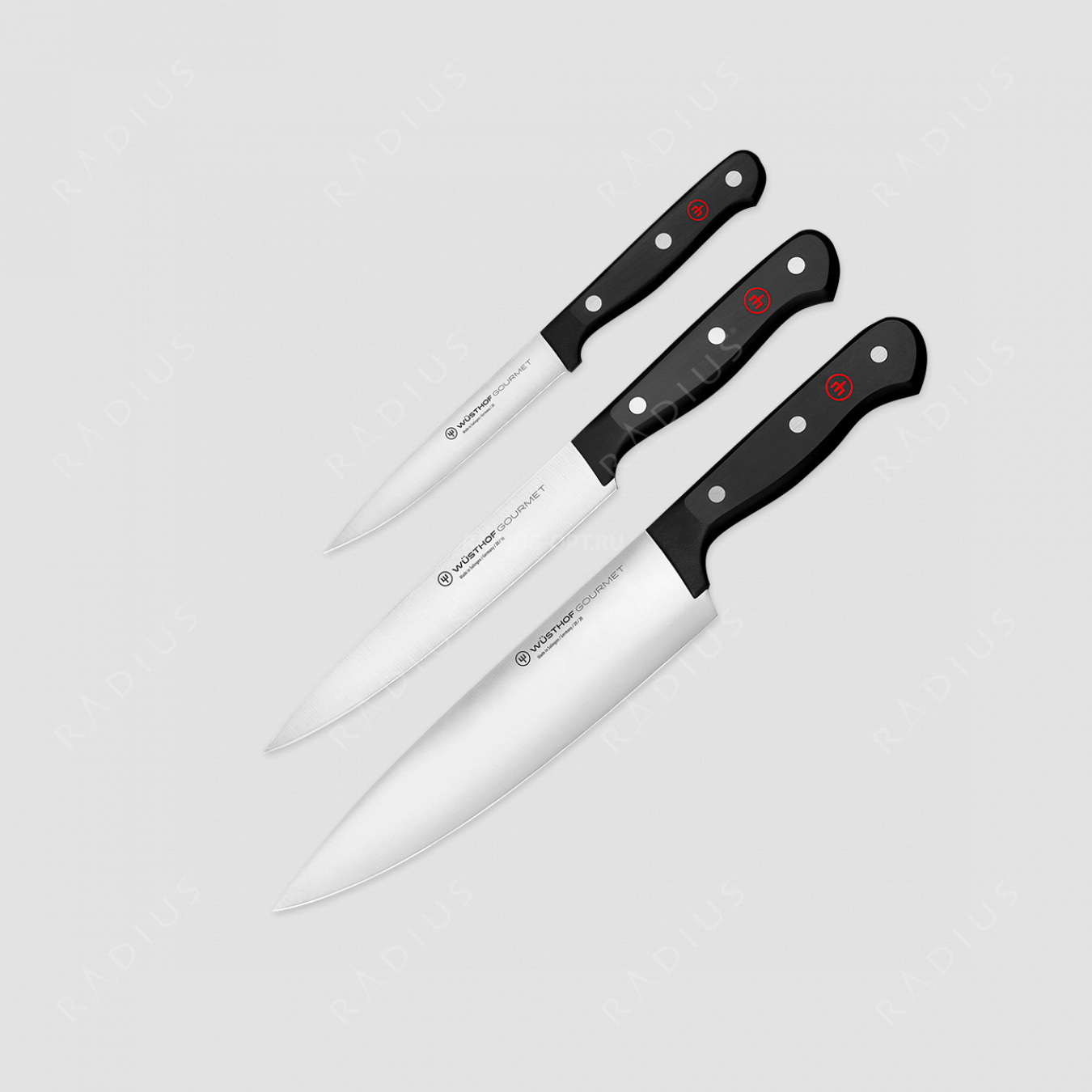 Набор кухонных ножей 3 предмета, серия Gourmet, WUESTHOF, Золинген, Германия
