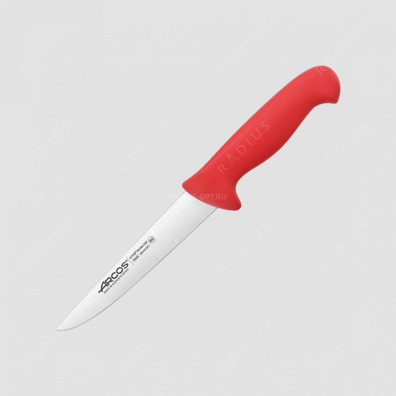 Нож кухонный для разделки мяса 16 см, рукоять - красная, серия 2900, ARCOS, Испания