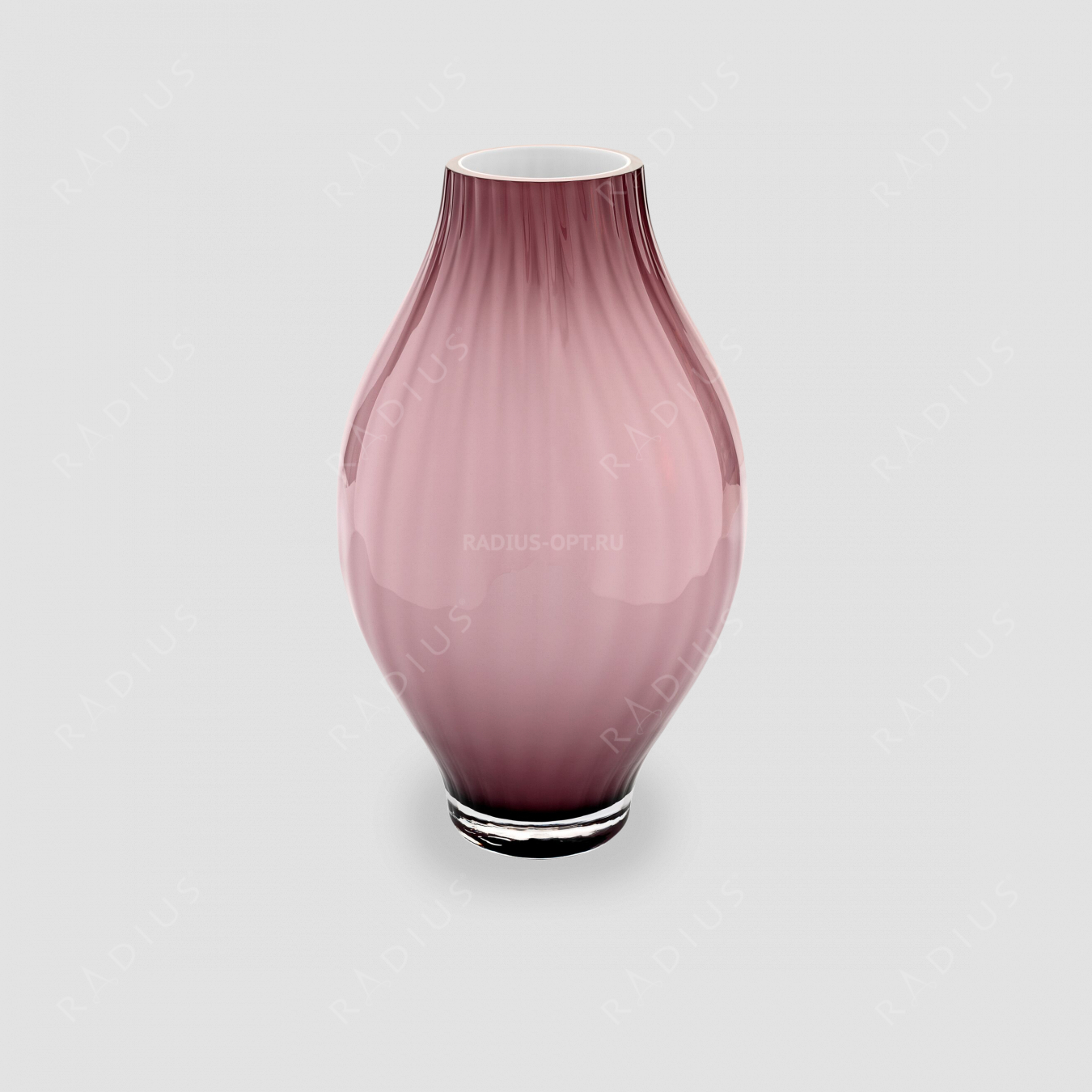 Стеклянная ваза для цветов, высота: 34 см, материал: стекло, цвет: аметист, серия Arianna, IVV (Italy), Италия