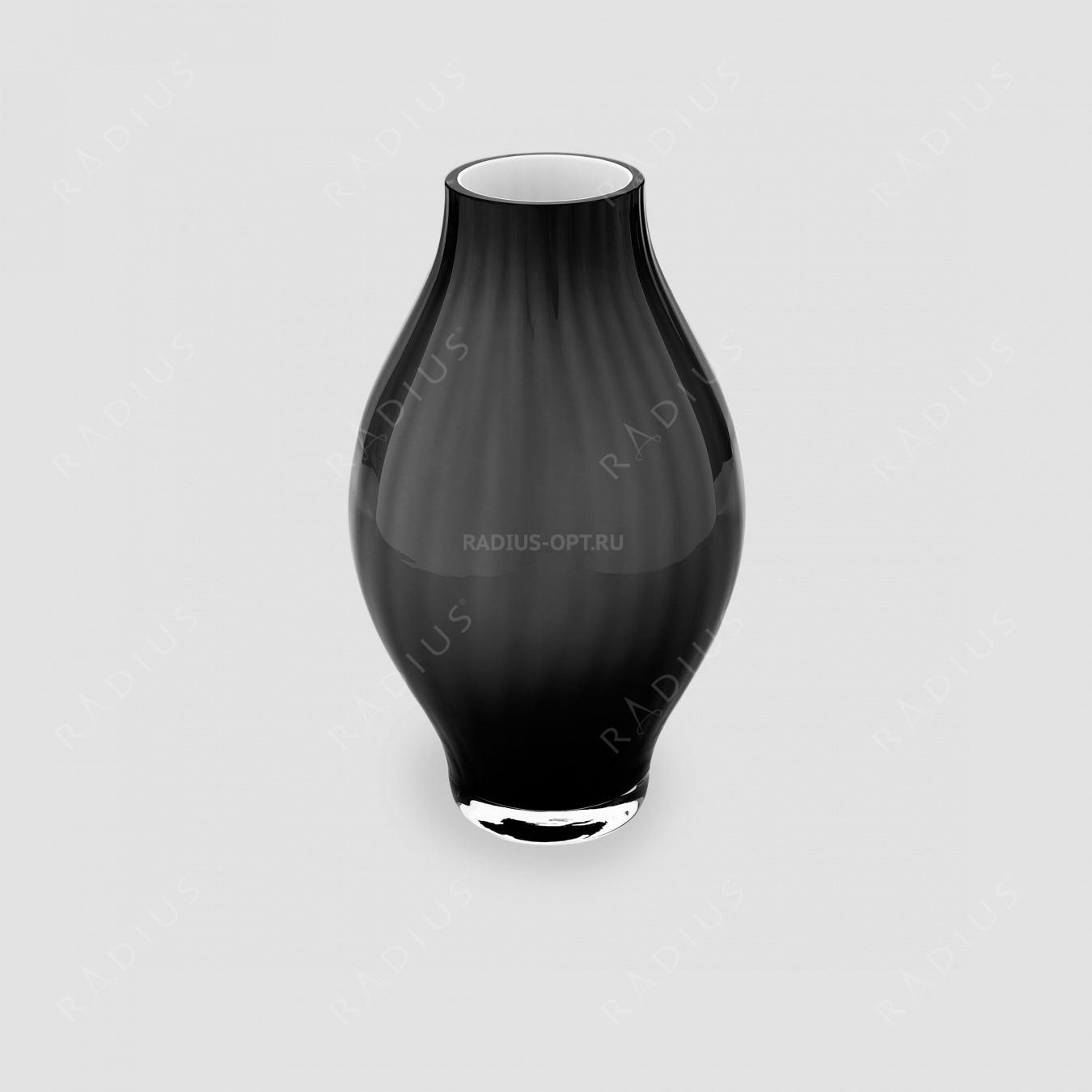 Стеклянная ваза для цветов, высота: 26,5 см, материал: стекло, цвет: черный, серия Arianna, IVV (Italy), Италия