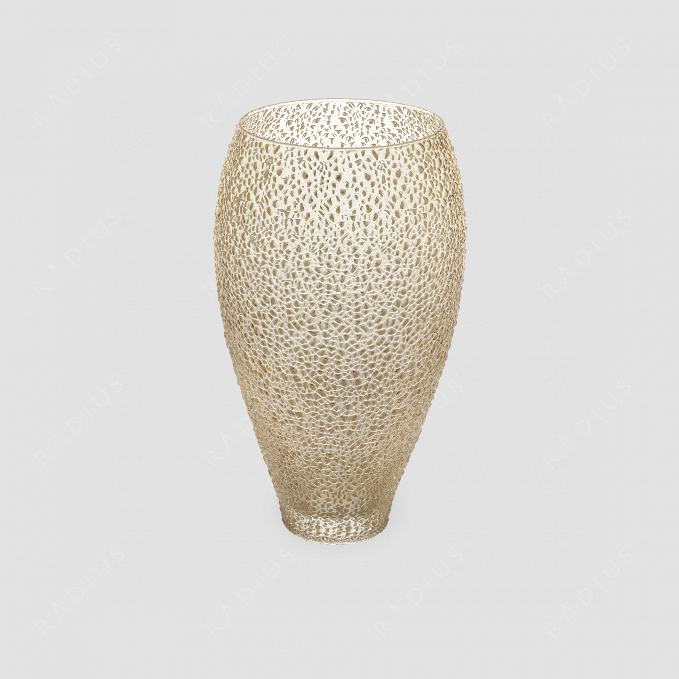 Стеклянная ваза для цветов, диаметр: 17,5 см, высота: 30 см, материал: стекло, цвет: золотой, серия Special, IVV (Italy), Италия