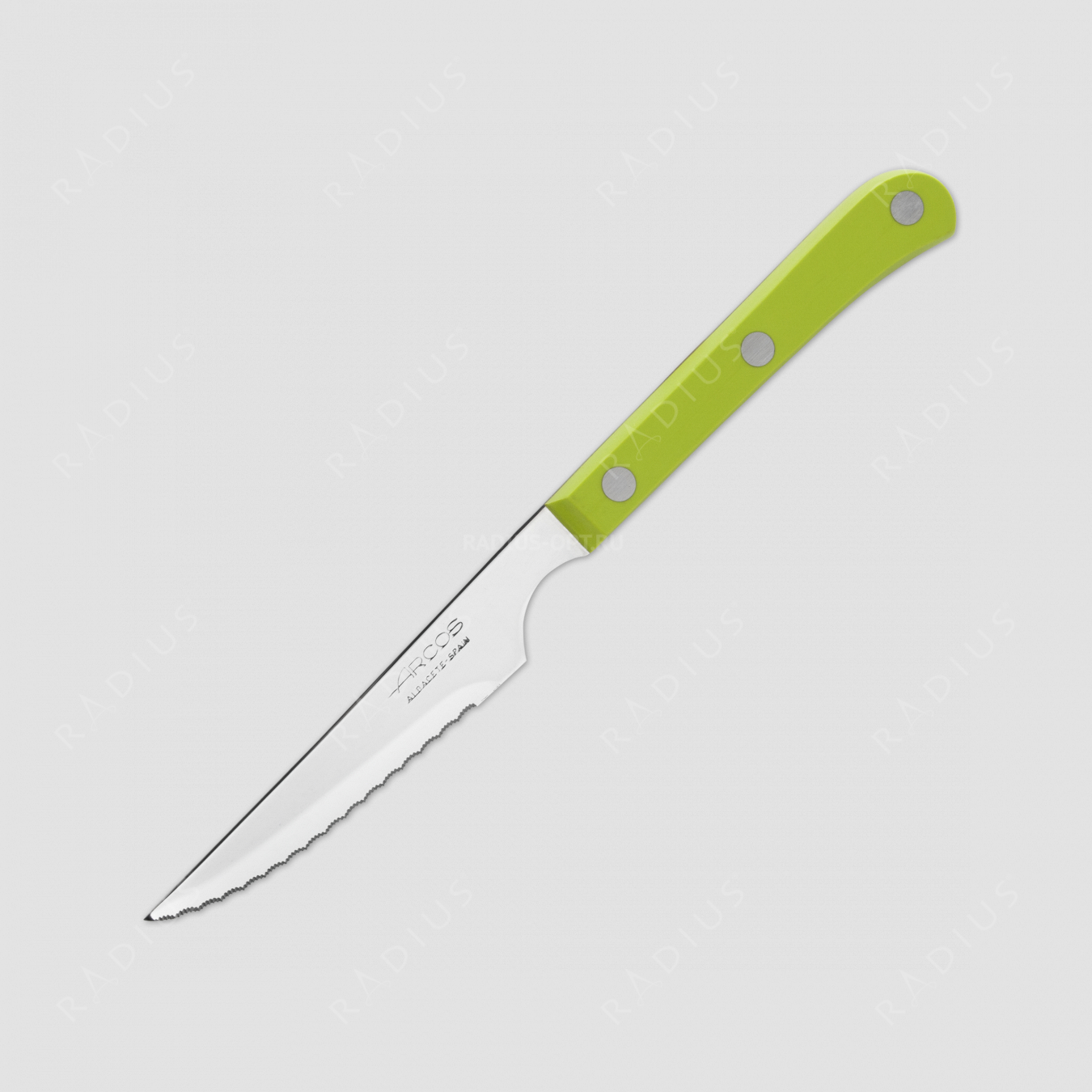 Нож кухонный для стейка 11,5 см, рукоять зеленая, Mesa, серия Mesa, ARCOS, Испания