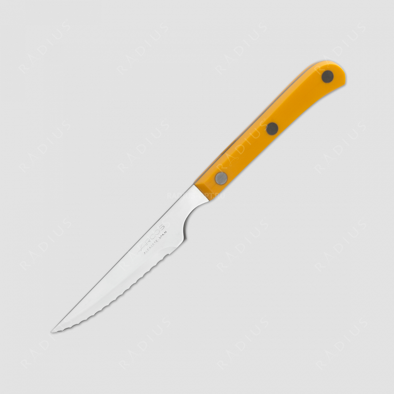 Нож кухонный для стейка 11,5 см, рукоять желтая, серия Mesa, ARCOS, Испания