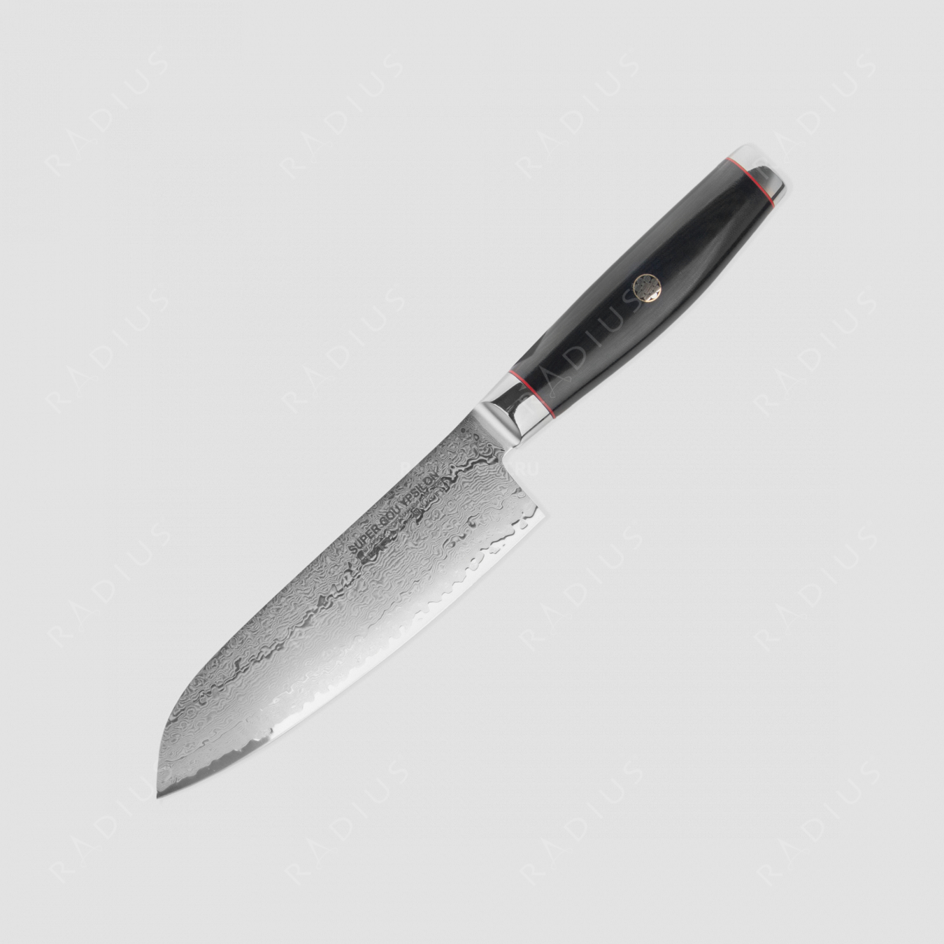 Нож кухонный Сантоку 16,5 см, «Santoku», дамасская сталь, серия Ypsilon, YAXELL, Япония