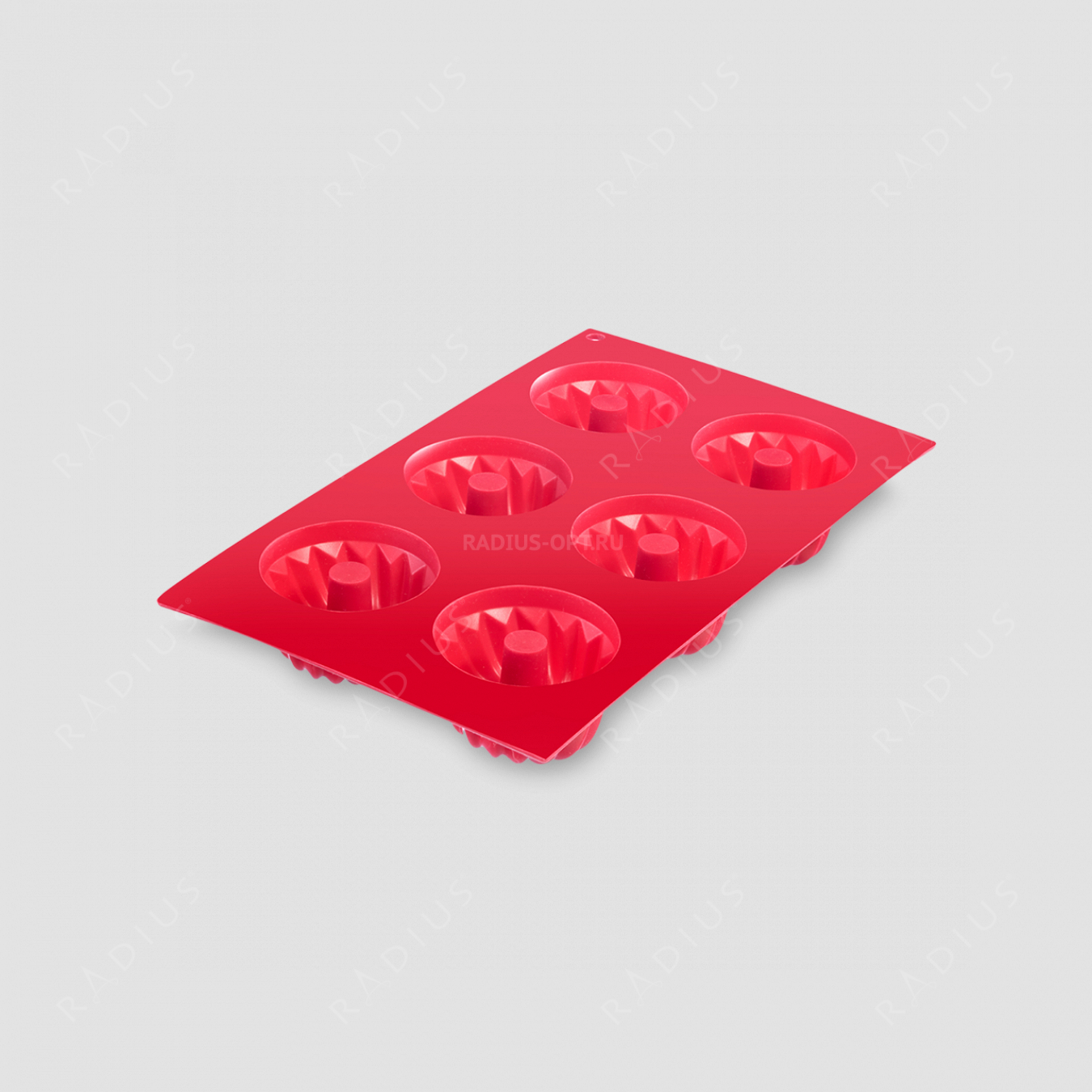 Форма для 6-ти маффинов, силикон, цвет-красный, серия Silicone, Westmark, Германия
