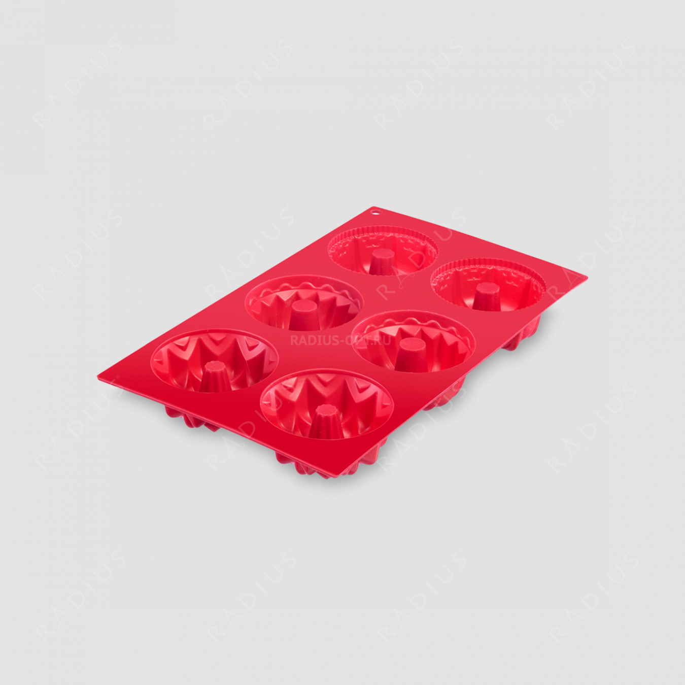 Форма для 6-ти маффинов, силикон, цвет-красный, серия Silicone, Westmark, Германия