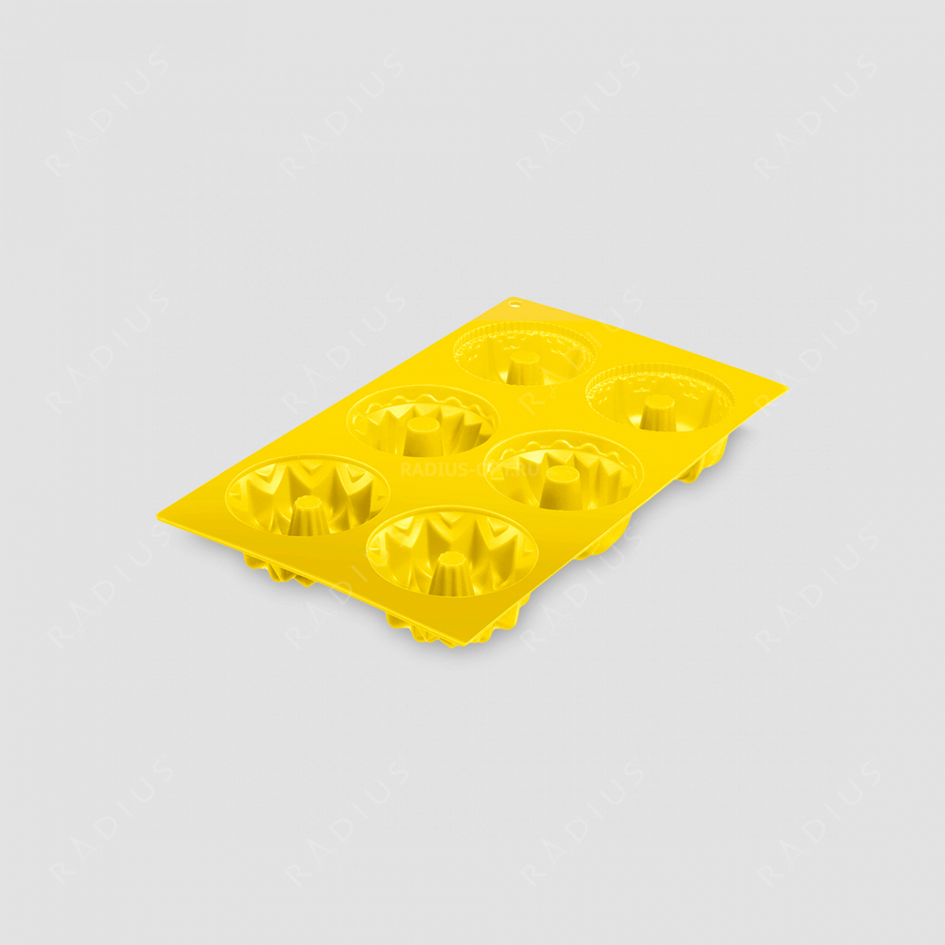 Форма для 6-ти маффинов, силикон, цвет-желтый, серия Silicone, Westmark, Германия