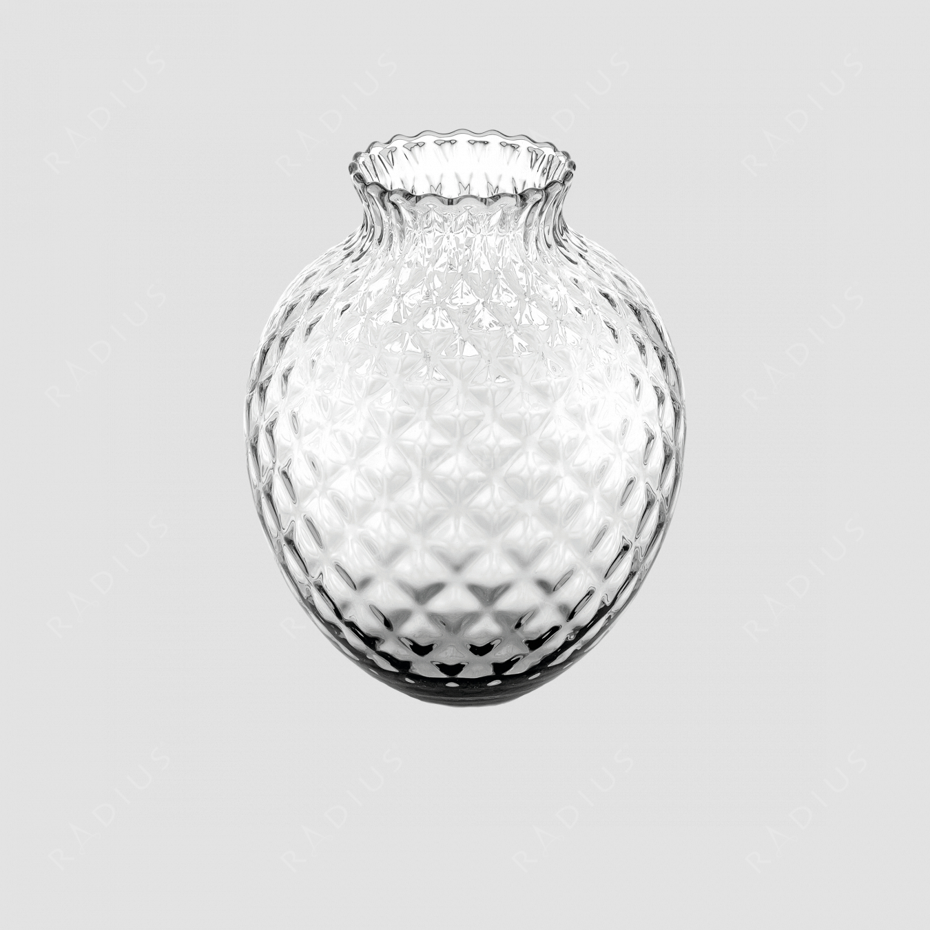 Стеклянная ваза для цветов, диаметр: 19,7 см, высота: 25 см, материал: стекло, серия Infiore, IVV (Italy), Италия