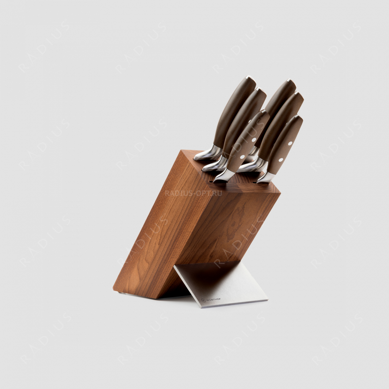 Набор кухонных ножей 6 штук в деревянной подставке, серия Epicure, WUESTHOF, Золинген, Германия