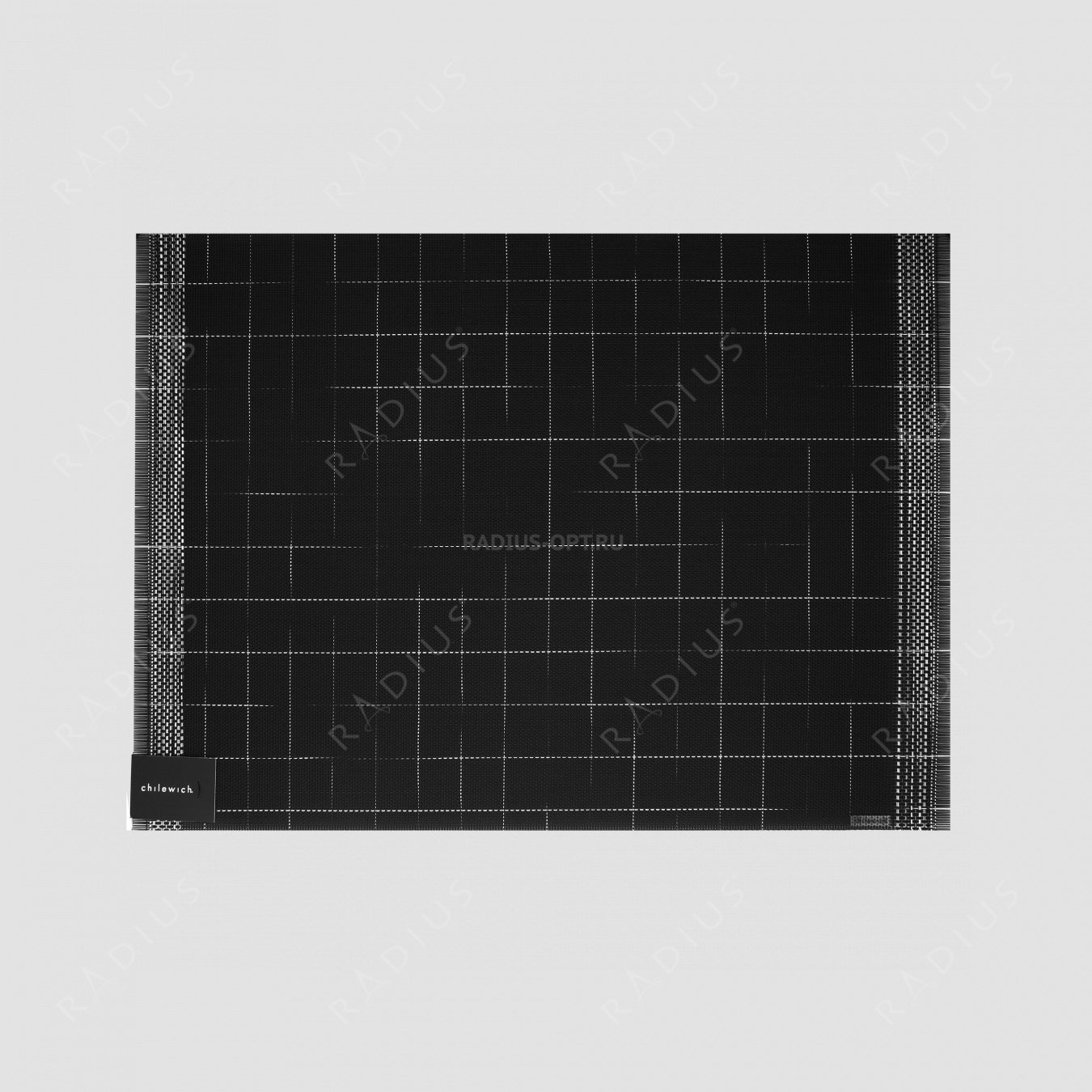 Салфетка подстановочная, размер 36х48 см, Black/White, винил, серия Selvedge, CHILEWICH, США
