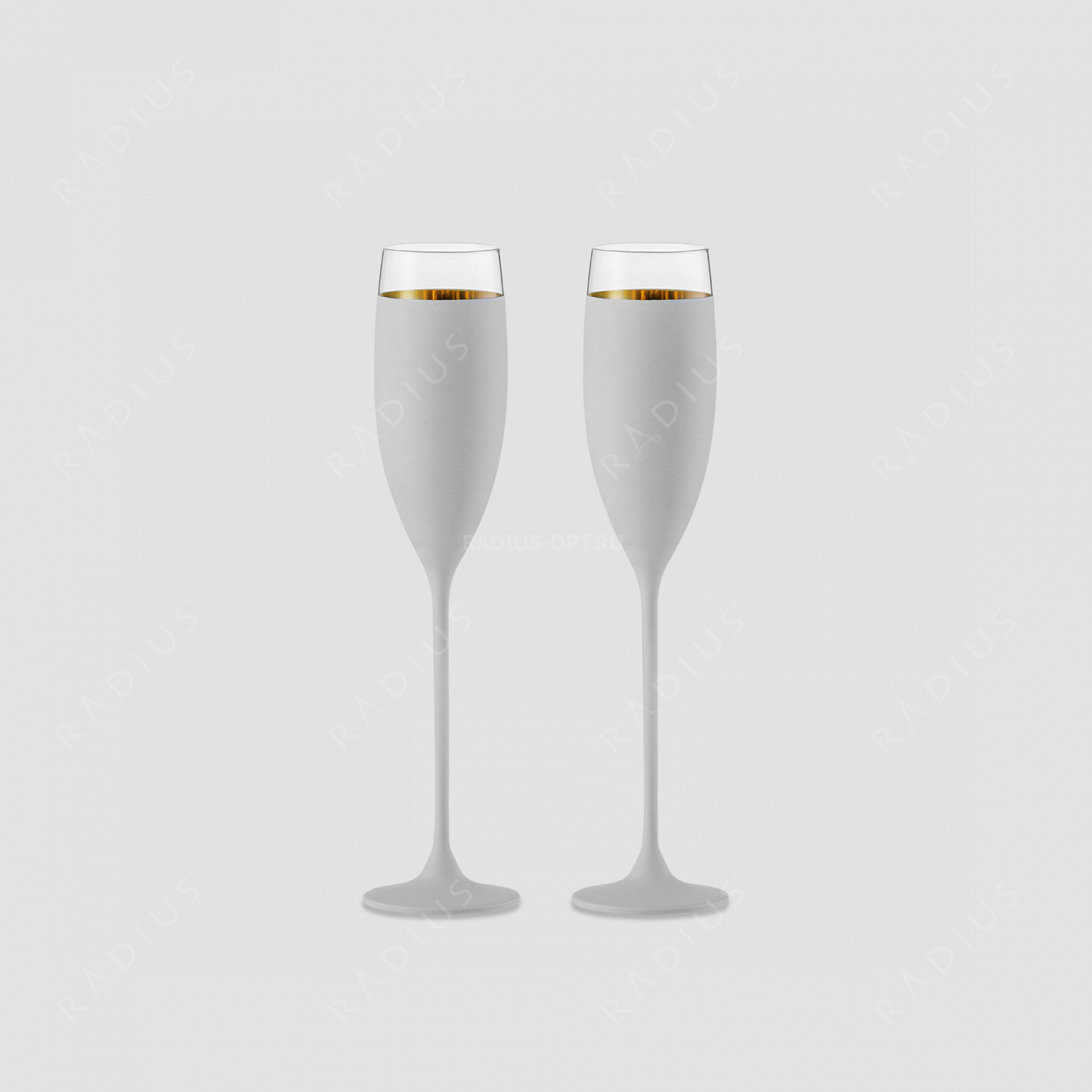 Набор из 2-х хрустальных бокалов для шампанского, объем: 180 мл, материал: бессвинцовый хрусталь, цвет: белый/золото, серия Champagner Exklusiv, EISCH, Германия