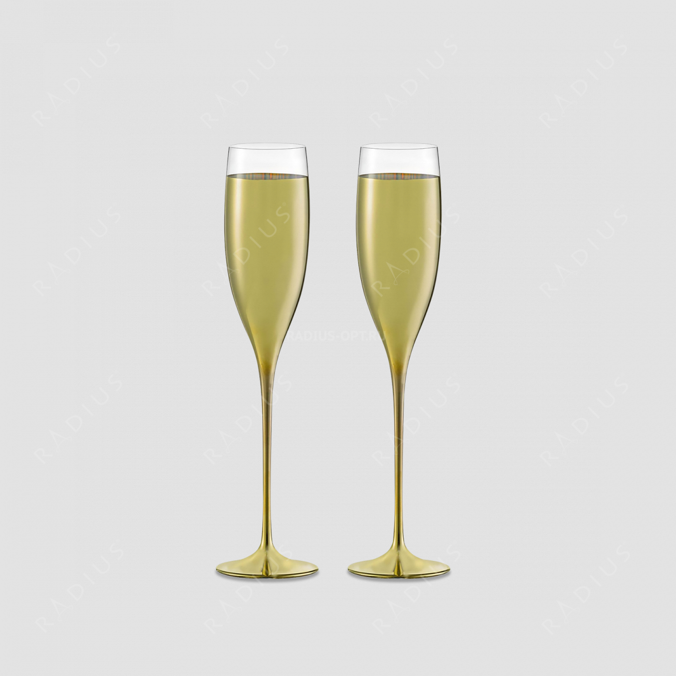 Набор из 2-х хрустальных бокалов для шампанского, объем: 180 мл, материал: бессвинцовый хрусталь, цвет: золото, серия Champagner Exklusiv, EISCH, Германия