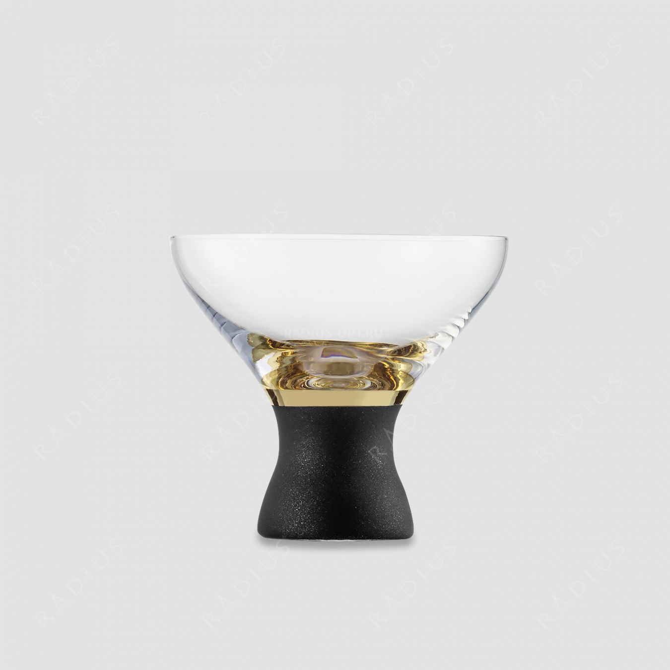 Креманка Gold, объем: 330 мл, материал: бессвинцовый хрусталь, цвет: черный/золото, серия Cosmo, EISCH, Германия