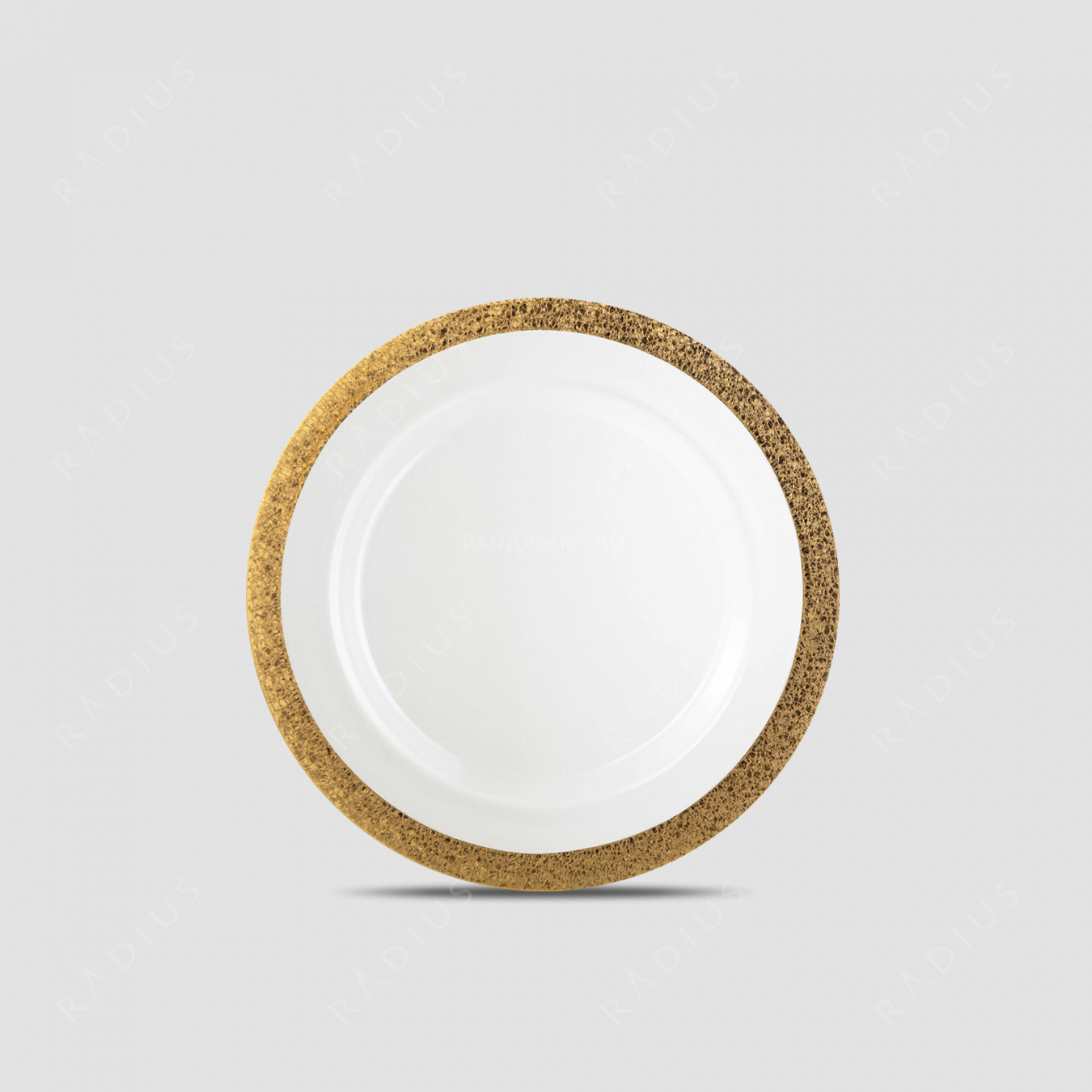 Тарелка Gold, диаметр: 35 см, материал: бессвинцовый хрусталь, цвет: прозрачный/золото, серия Gold Rush, EISCH, Германия