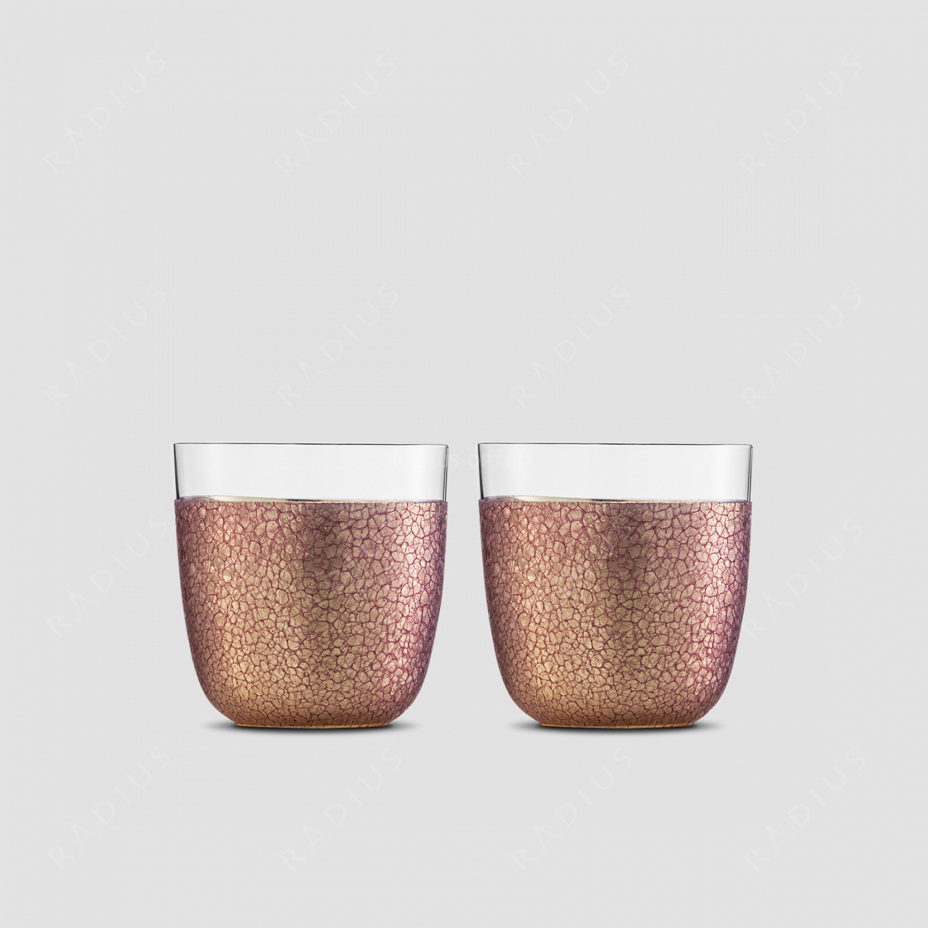 Набор из 2-х стаканов для воды Rosegold, объем: 390 мл, материал: бессвинцовый хрусталь, цвет: прозрачный/розовое золото, серия Gold Rush, EISCH, Германия