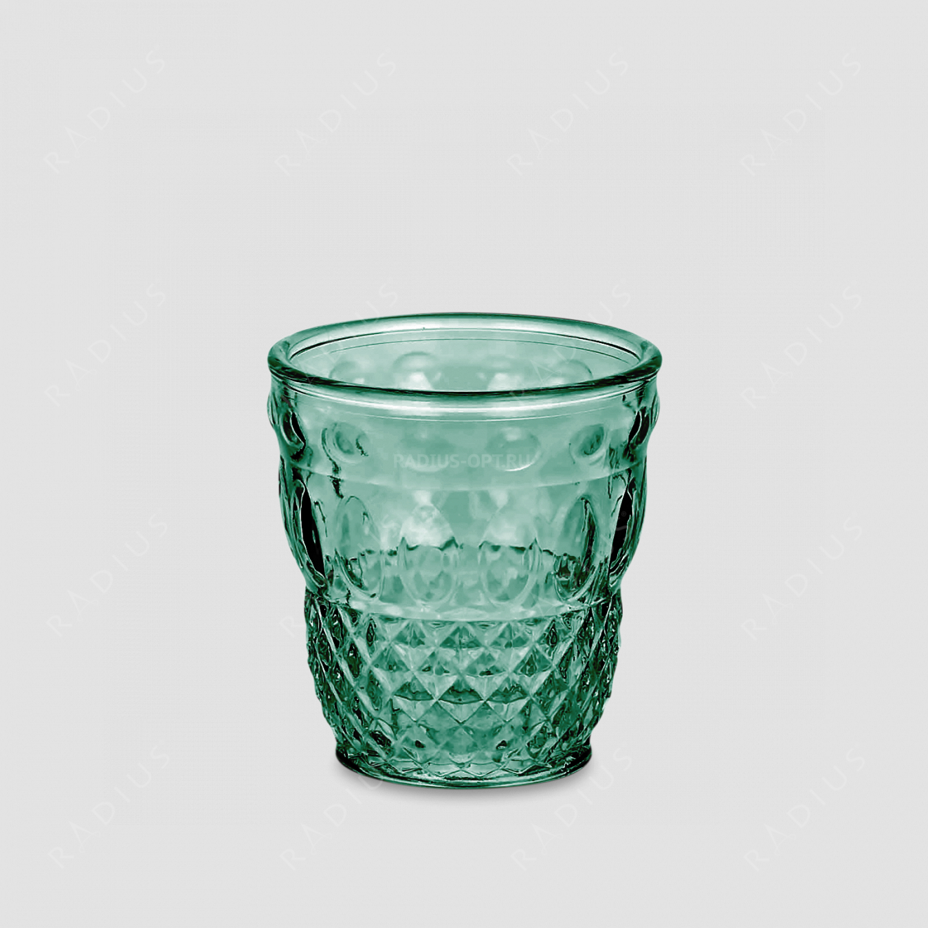 Стакан для напитков, объем: 280 мл, диаметр: 8,6 см, высота: 9,1 см, материал: стекло, цвет: сине-зеленый, серия Ser Lapo, IVV (Italy), Италия