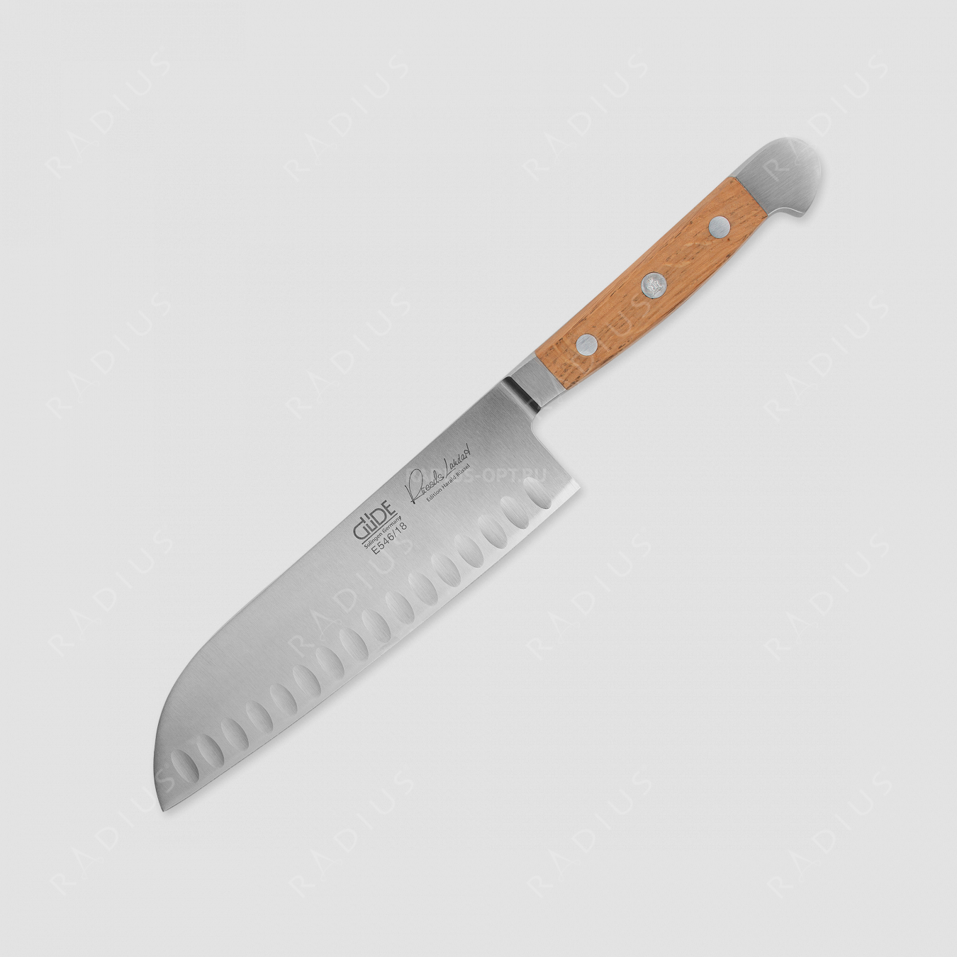 Профессиональный поварской кухонный нож японский «Шеф» 18 см, ручка из дуба, серия Alpha Fasseiche, GUDE, Золинген, Германия