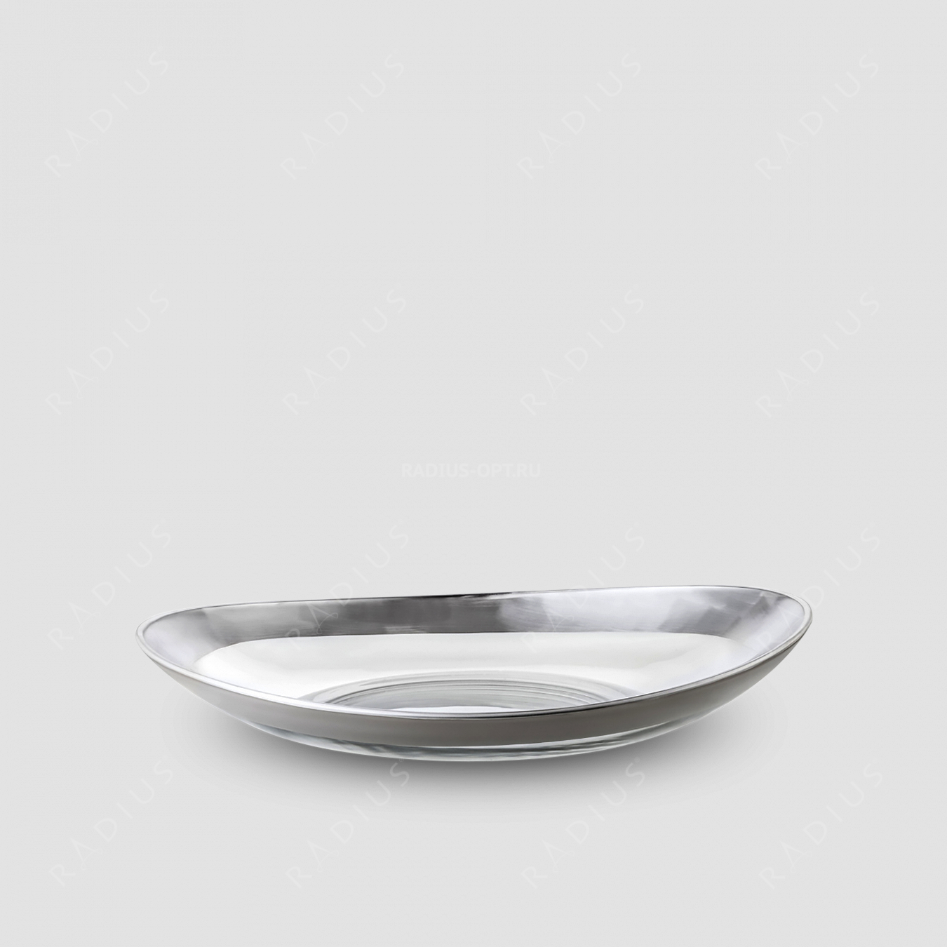 Блюдо , диаметр: 40 см, материал: бессвинцовый хрусталь, цвет: серебро, серия Cosmo, EISCH, Германия