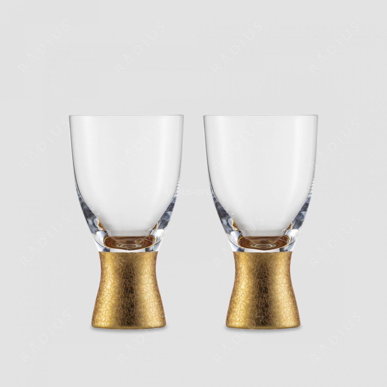 Набор из 2-х стаканов, объем: 320 мл, материал: бессвинцовый хрусталь, цвет: золотой, ручная работа, серия Gold Rush, EISCH, Германия