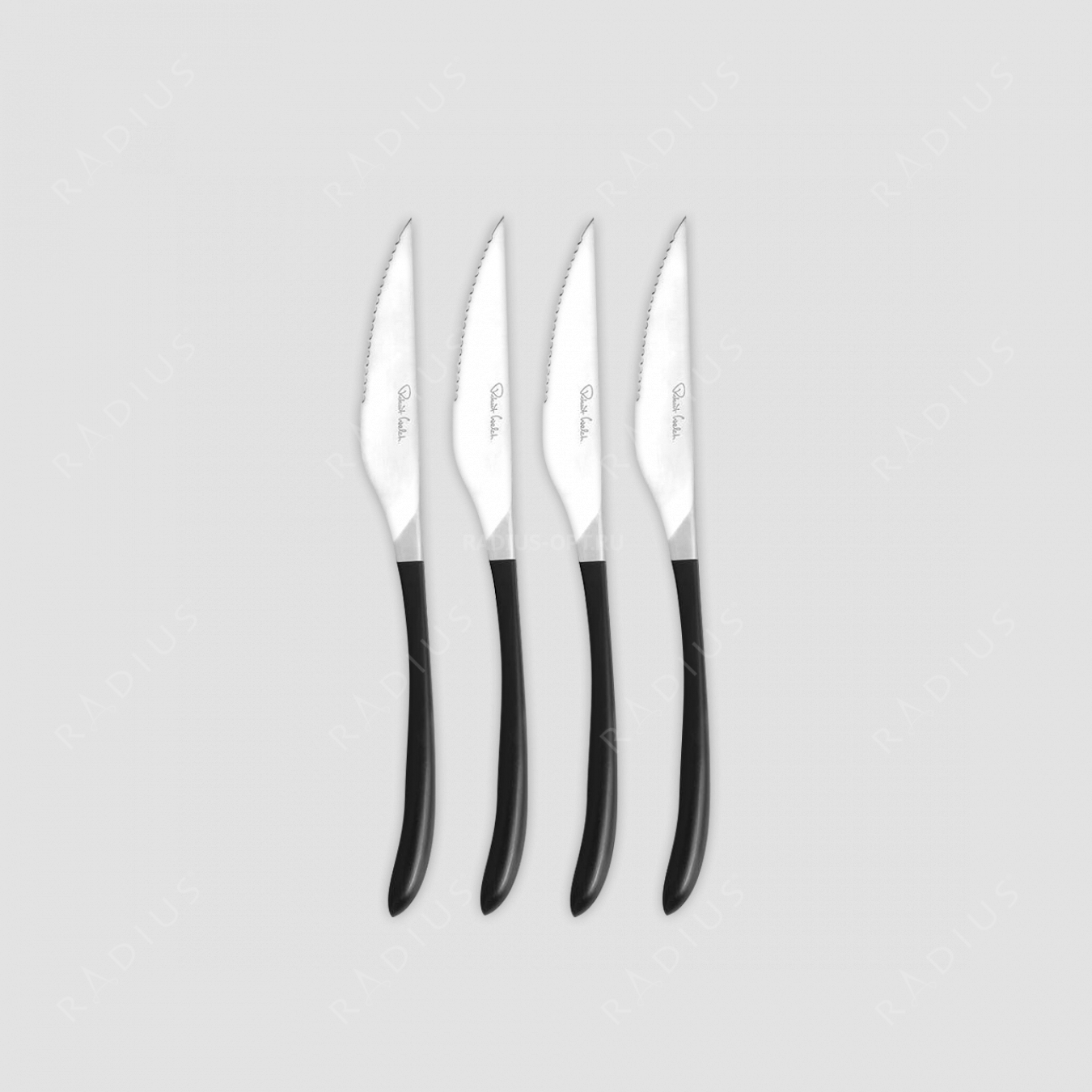 Набор кухонных ножей для стейка 4 штуки, серия Contour Noir, ROBERT WELCH, Великобритания